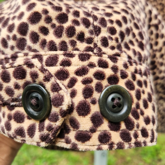 RARE 1990s Saks Fifth Avenue Real Clothes Label Velvety Animal Print Jacket-sz 8 - Picture 7 of 9